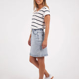 Manly Stripe Vee Tee