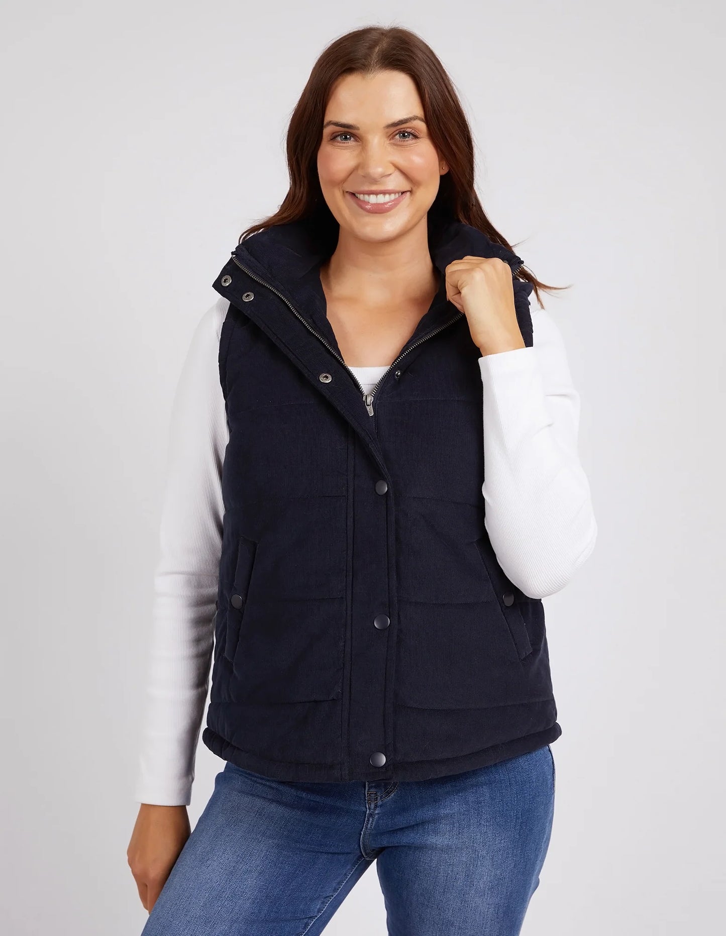 Cord Puffer Vest