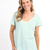 Remi Stripe Vee Tee