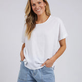 Curtis Woven Tee White