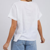 Curtis Woven Tee White