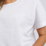 Curtis Woven Tee White