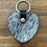 Key Heart Cowhide Keyring