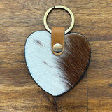 Key Heart Cowhide Keyring