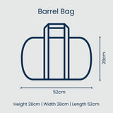 Barrel Bag – Navy Horseshoe