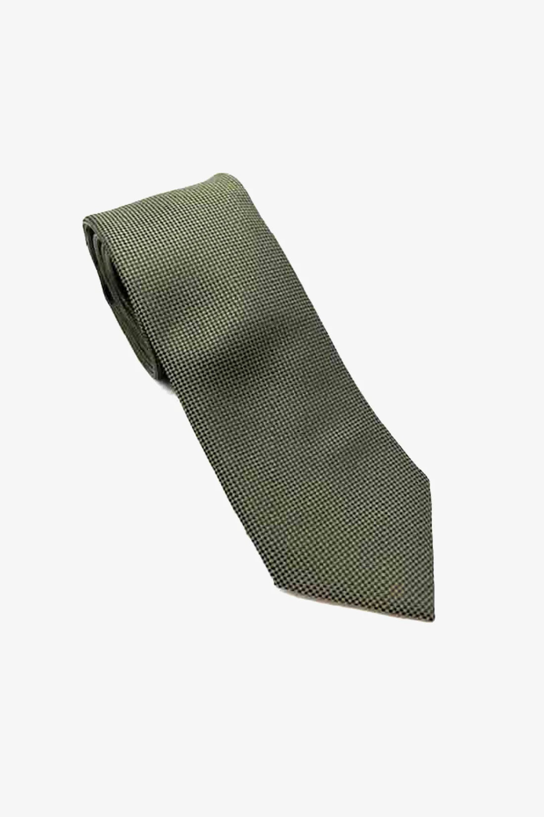 Carlo Visconti Self Pattern Tie Olive