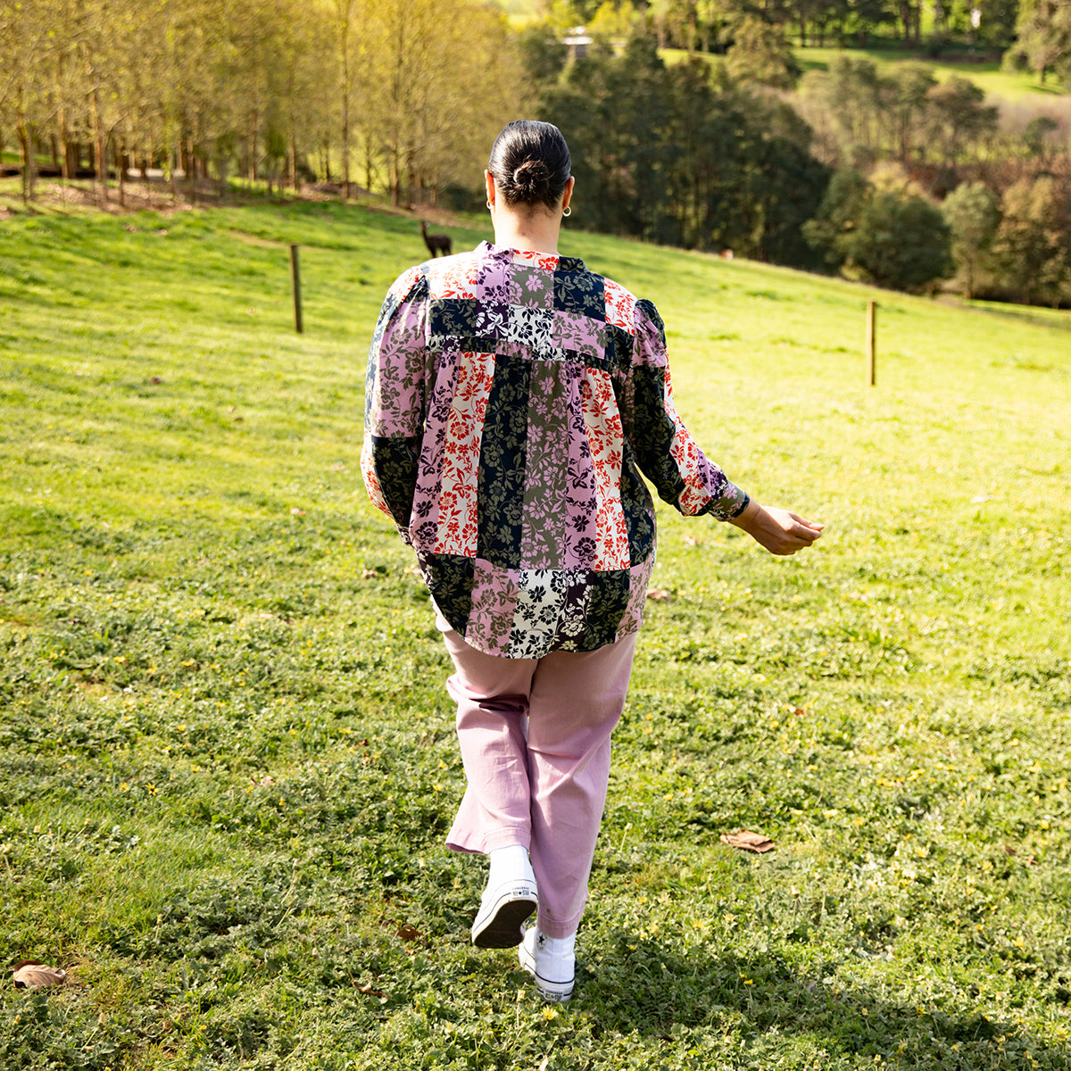 Linear Floral Blouse