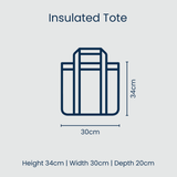 Medium Insulated Tote – Navy Horseshoe