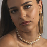 Knotted Pearl Necklace