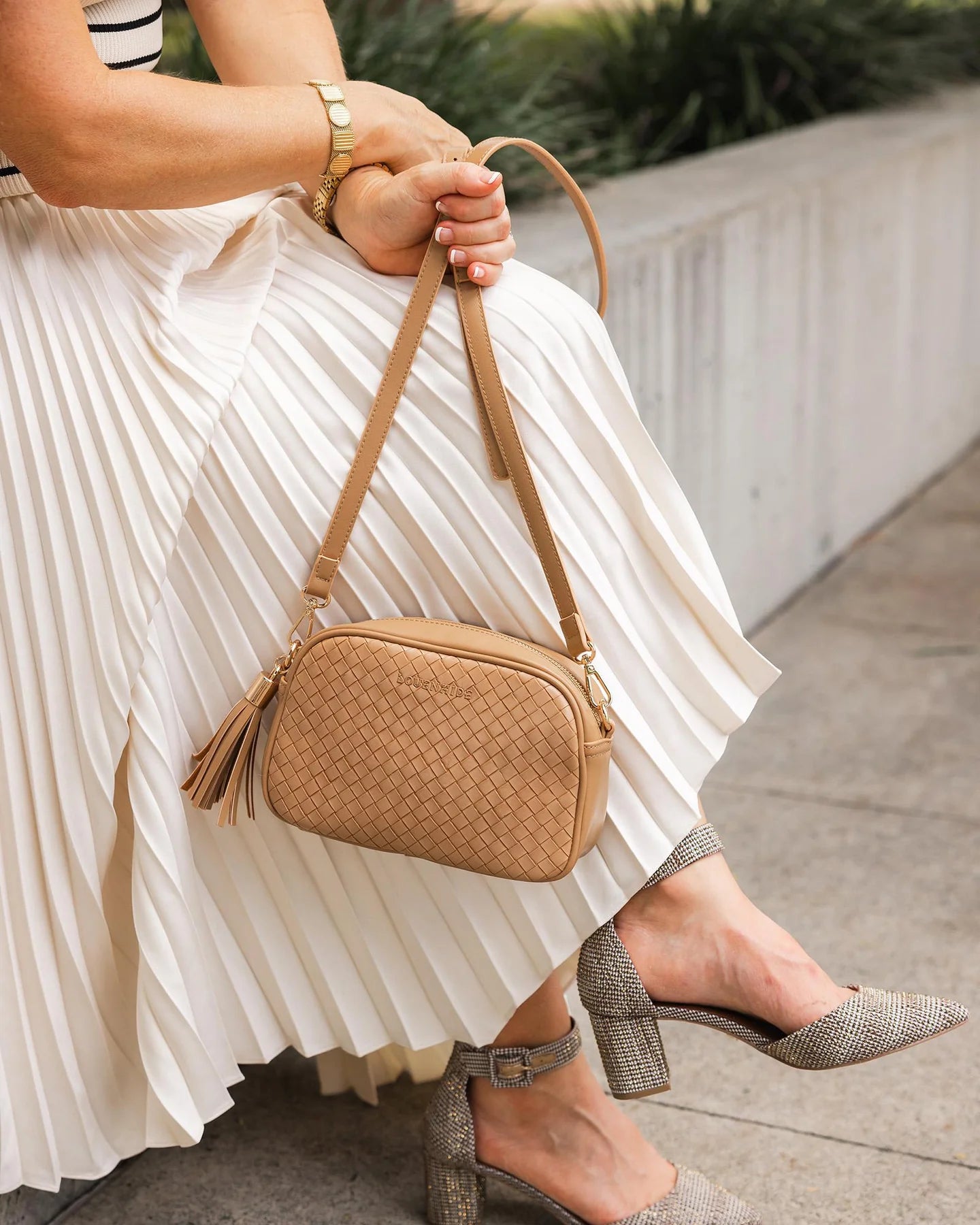 Jacinta Woven Crossbody Bag