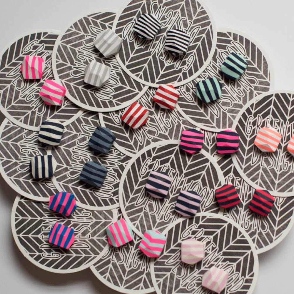 Striped Rock Earrings