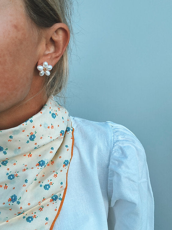 Pearl Flower Earrings