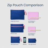 Large Zip Pouch – Navy Horseshoe