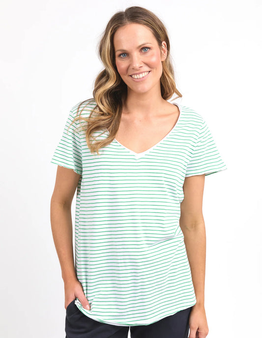 Remi Stripe Vee Tee