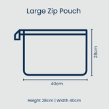 Large Zip Pouch – Navy Horseshoe