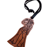 Cowgirl Tooled Leather Bag Charm