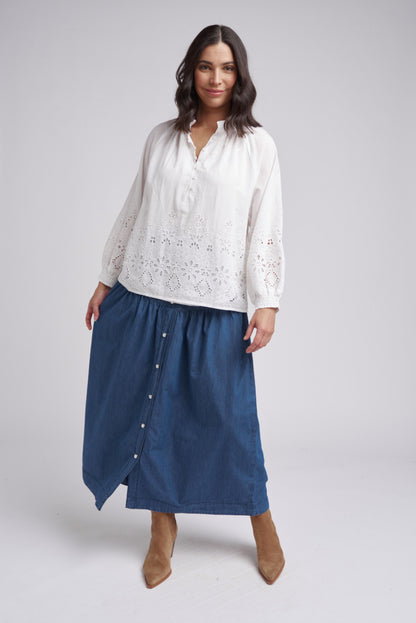 Embroidered Hemline Shirt