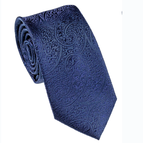 Navy Paisley Tie