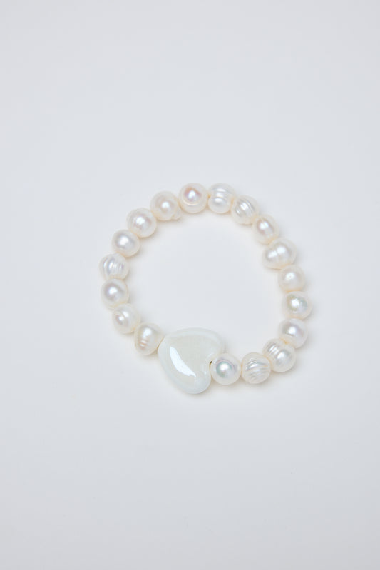 Pearly Heart Bracelet