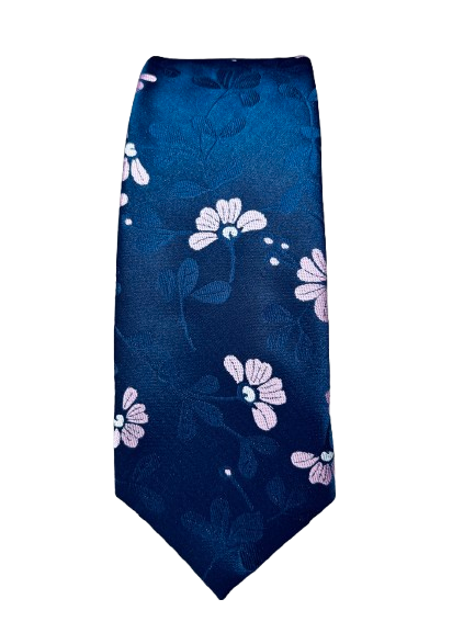 Carol Visconti Navy Floral Tie