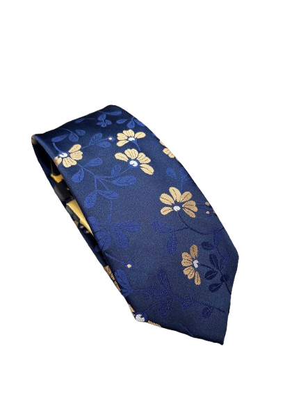 Carol Visconti Navy Floral Tie