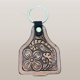 Leather Cattle Tag Keyring