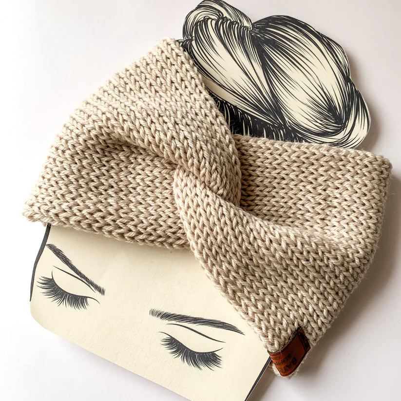 Twist Knit Headband - Wool Blend