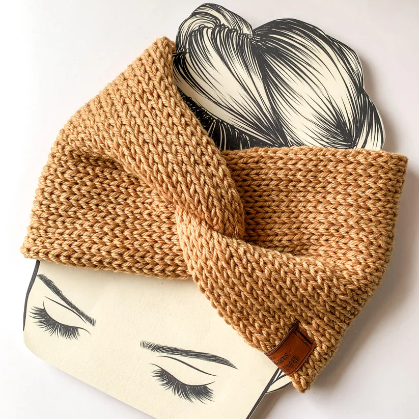 Twist Knit Headband - Wool Blend