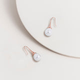 Fixed Hook Pearl Earrings