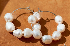 Gloria Pearl Hoops