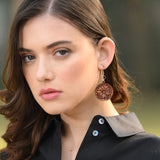 Tooled Leather Drop Earings
