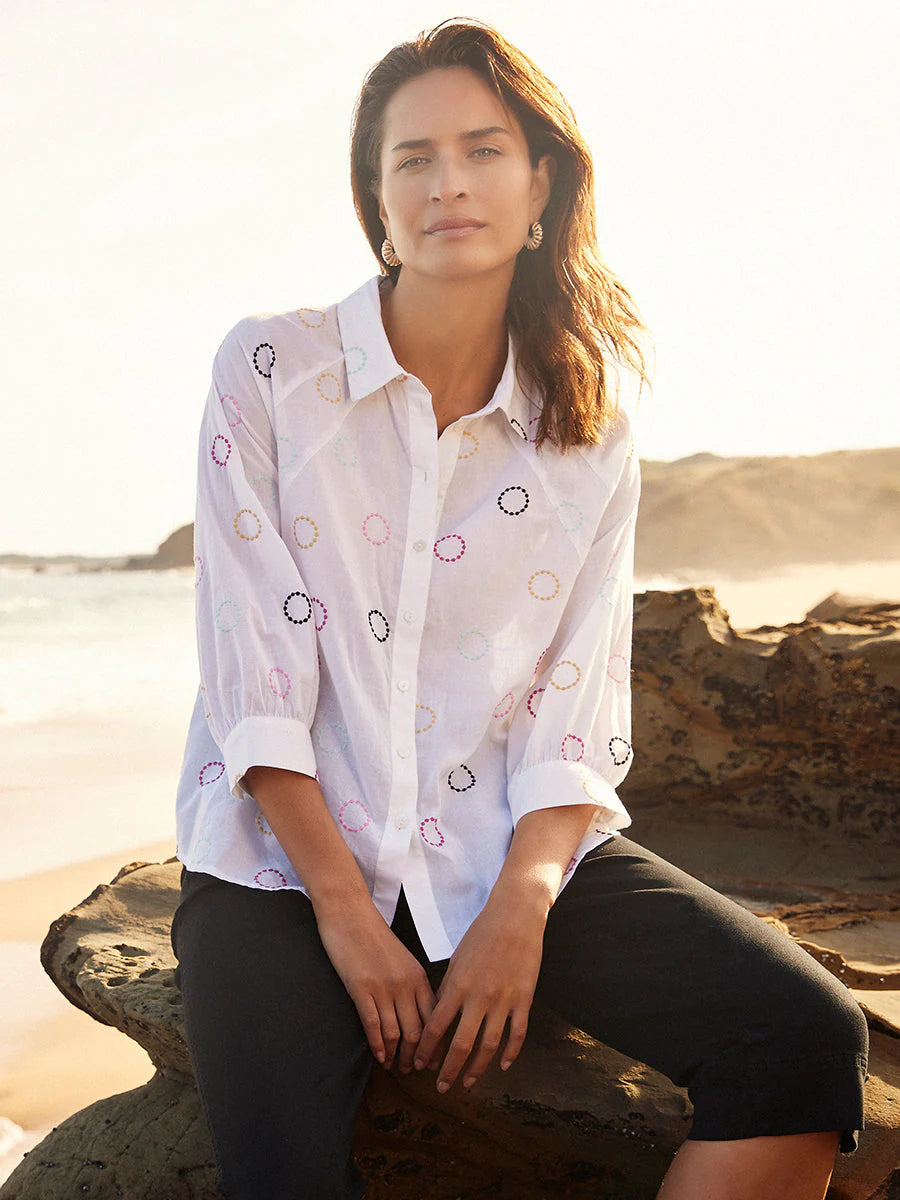 Circle Embroided Shirt