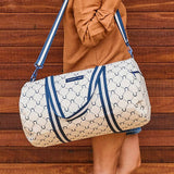 Barrel Bag – Navy Horseshoe