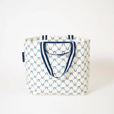 Medium Tote – Navy Horseshoe