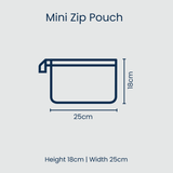 Mini Zip Pouch – Navy Horseshoe
