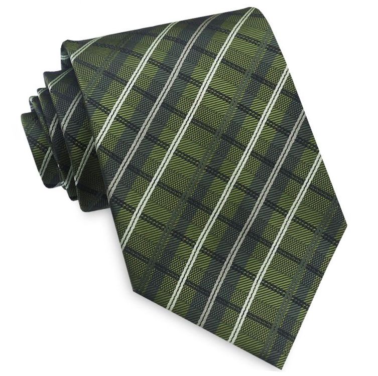 Green Plaid Tie