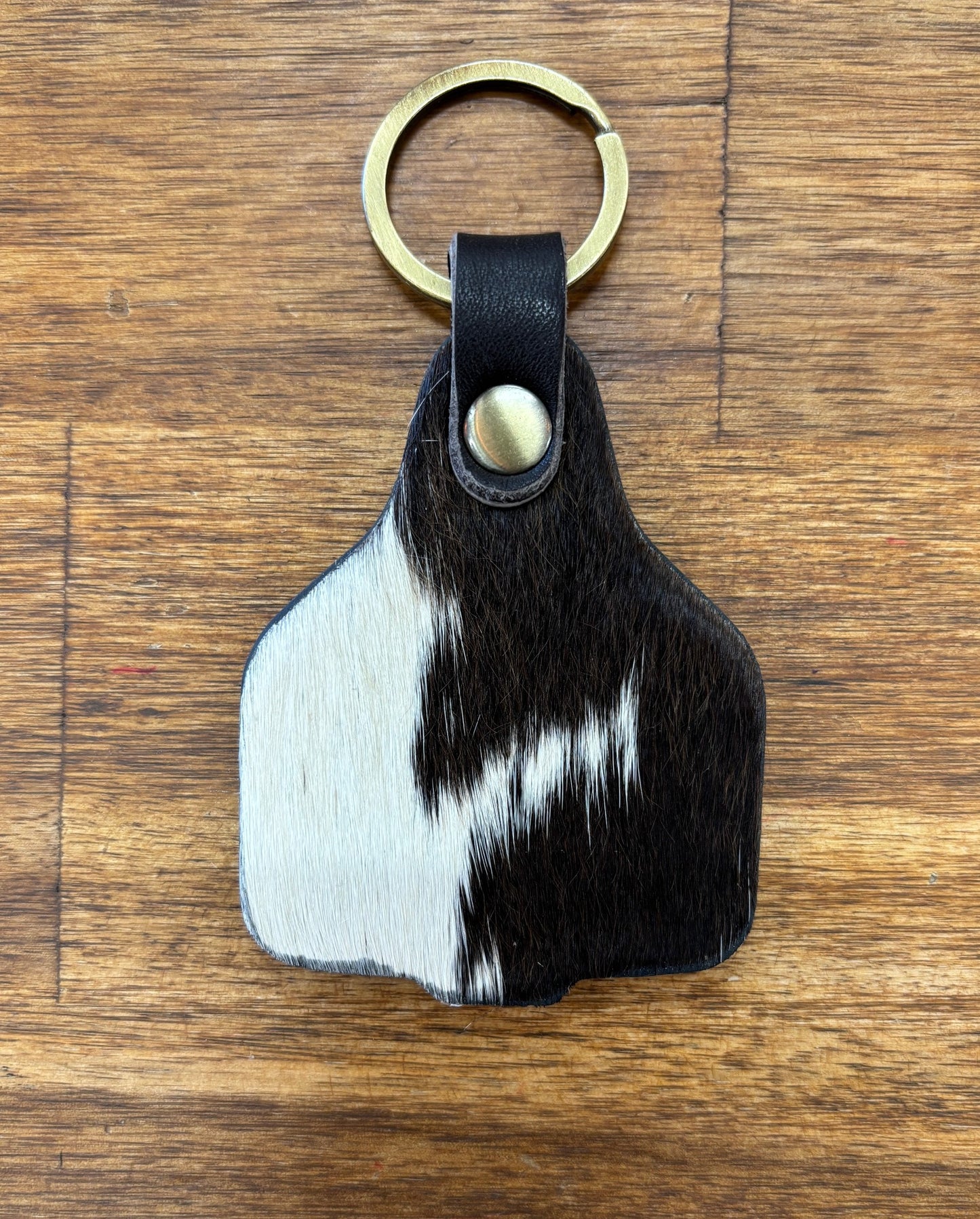 Cattle Tag Cowhide Keyring