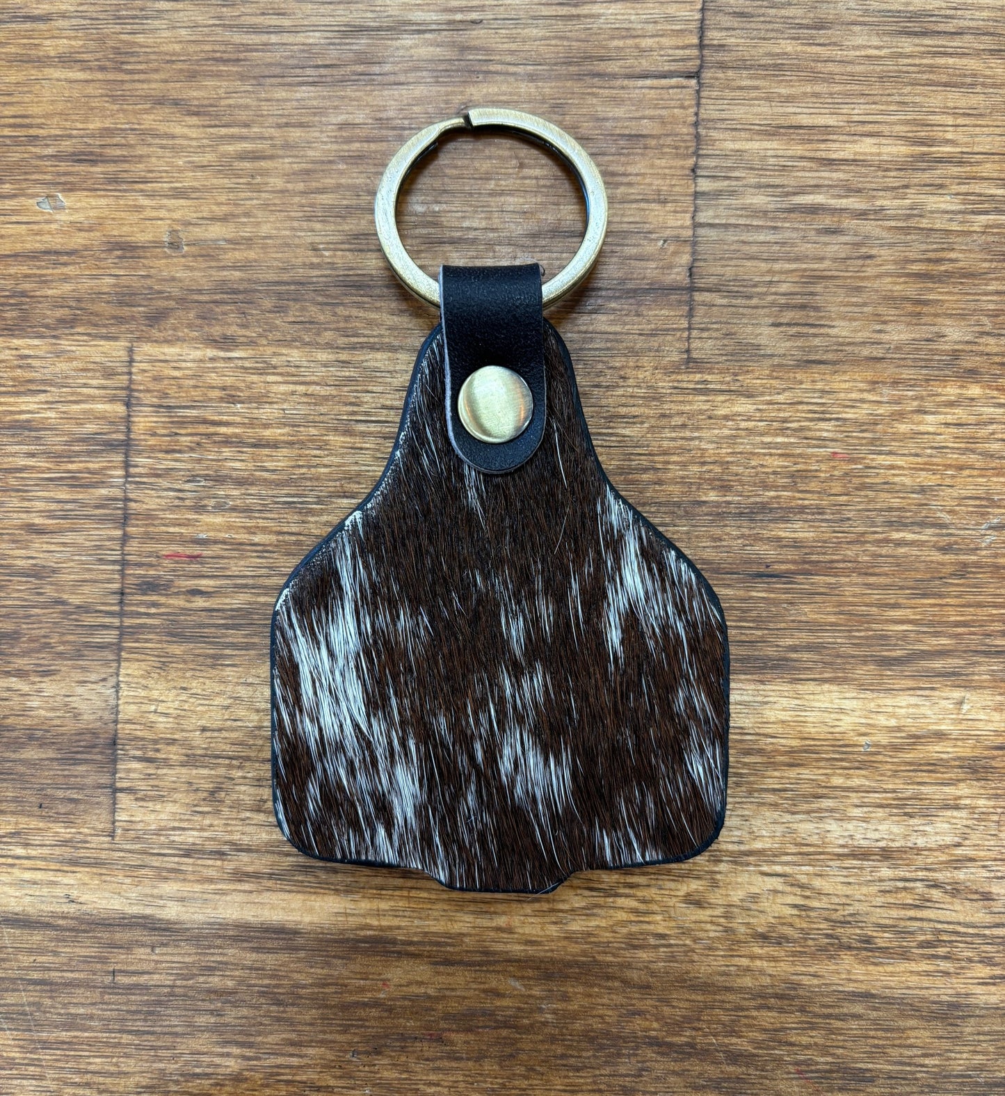 Cattle Tag Cowhide Keyring