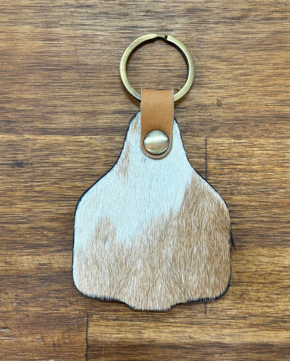 Cattle Tag Cowhide Keyring