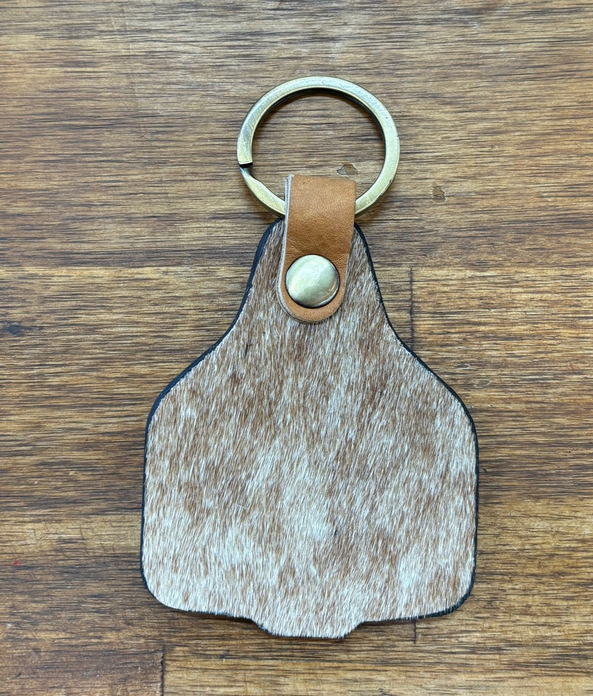 Cattle Tag Cowhide Keyring