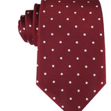 Burgundy Dot Tie