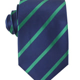 Navy Blue with Green Stripe Tie