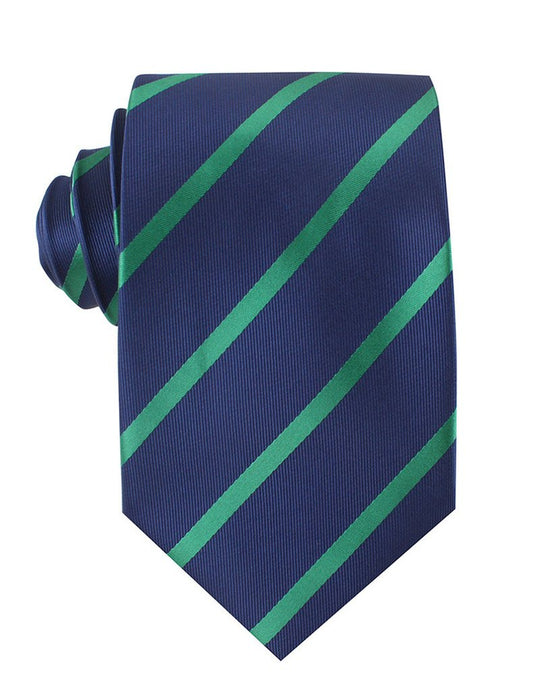 Navy Blue with Green Stripe Tie